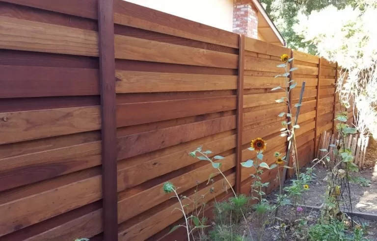 High & Tight Fencing six foot cedar horizontal wood fence in Cache Valley, Utah
